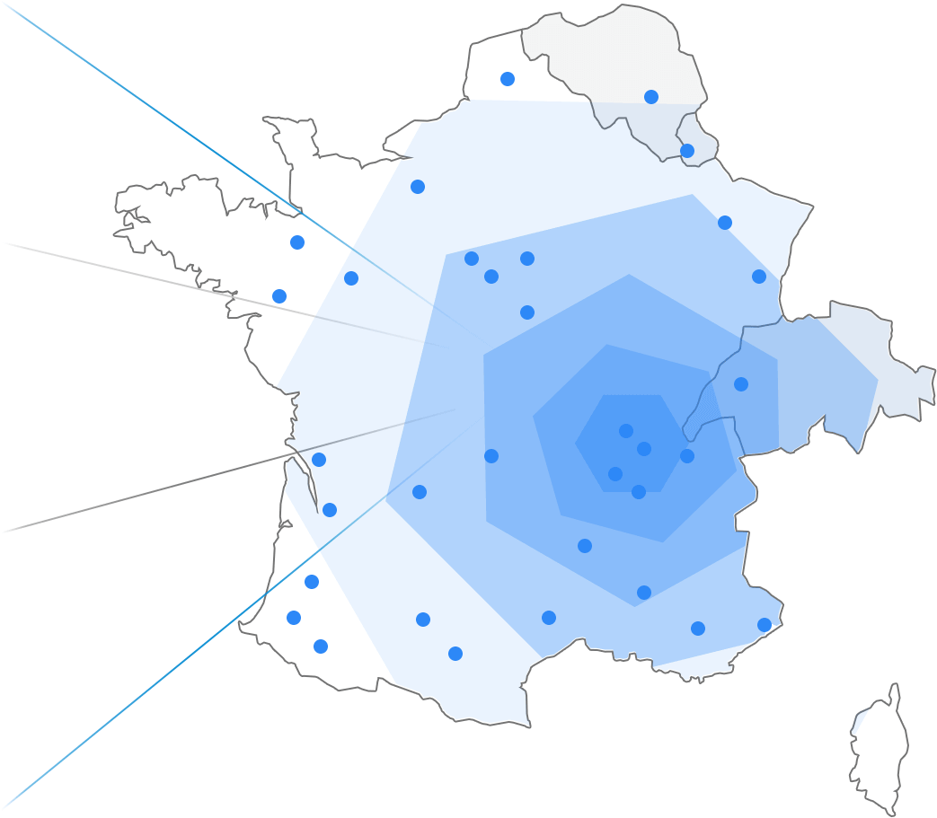 Réalisations CREAMETAL en France, Suisse, Belgique et Royaume-Uni