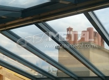 Verrière de toiture coulissante isolante à rupture de pont thermique à Paris