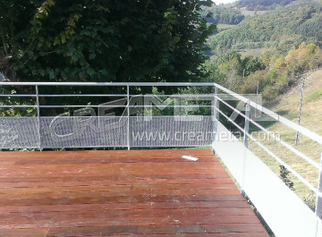 Garde corps de terrasse installé dans le beaujolais (69)