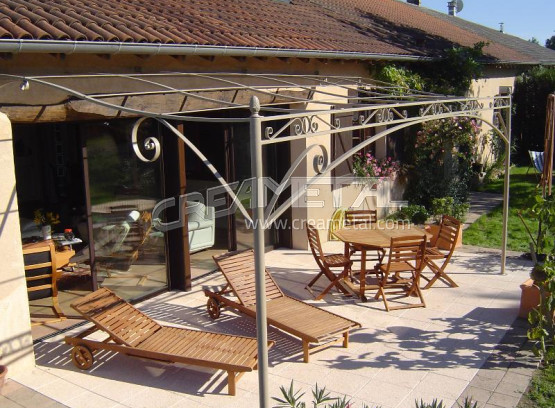 Pergola metallique, pergola aluminium, pergola murale, pergola fer