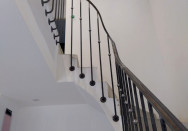 Garde-corps rampant pour escalier ¼ tournant proche de Guéreins (01)