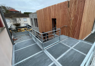 Escalier extérieur de secours sur-mesure en acier à Toulouse (31)