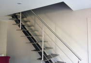 Escalier métal moderne à Montceaux dans l'Ain (01)