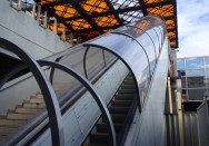 Bulles des escalators au centre d'échange de Lyon Perrache